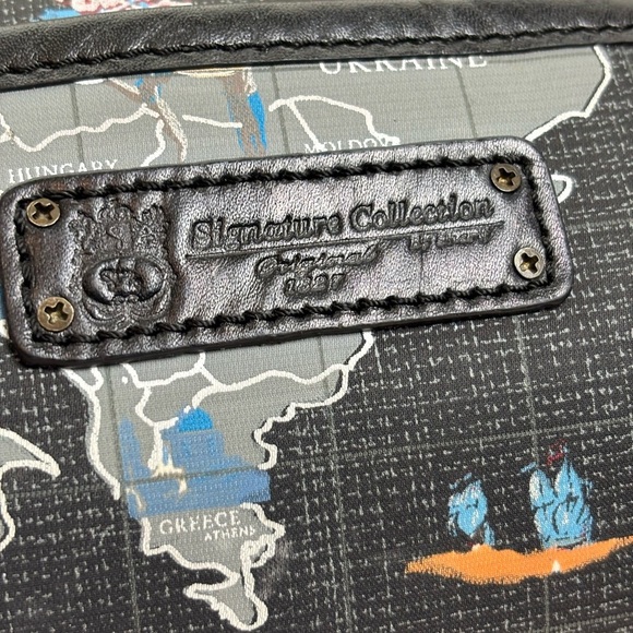 Vintage Sharif Signature Collection World Travel Shoulder Bag - Picture 5 of 16